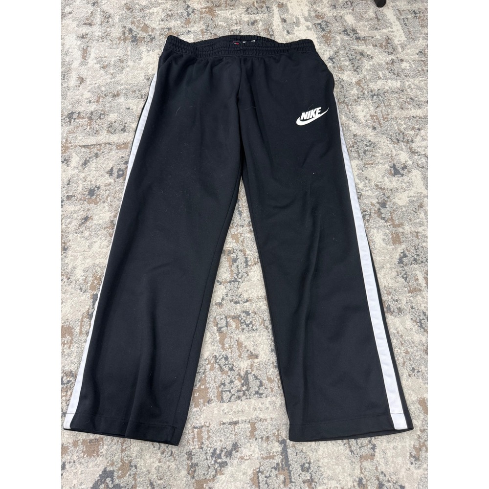 Nike Mens Black White Side Stripe Track Pants XXL 545347-010 Sportswear Joggers